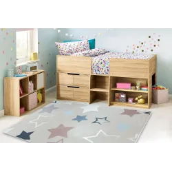 Tapis beige BAMBINO 48130 avec étoiles, idéal pour la chambre d'enfants