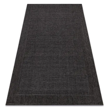 Tapis TIMO 5000 en sisal noir, parfait pour l'extérieur