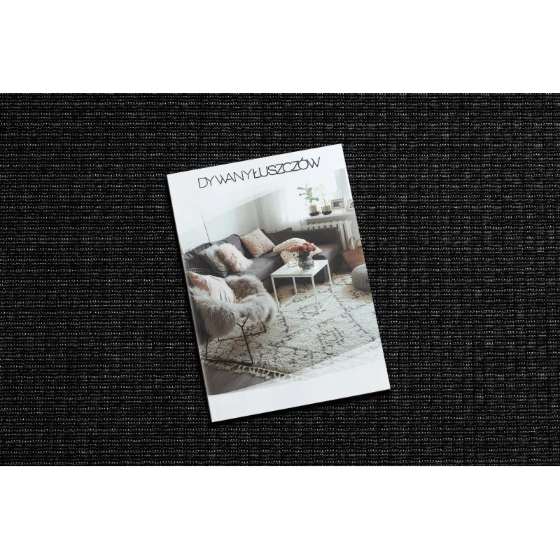 Tapis TIMO 0000 noir, tapis extérieur élégant en sisal