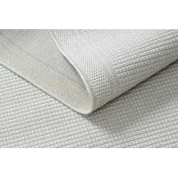 Tapis TIMO 5979 en blanc, parfait pour le jardin ou la terrasse