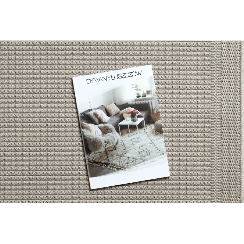 Tapis de couloir TIMO 5979 en sisal beige, idéal pour un style contemporain