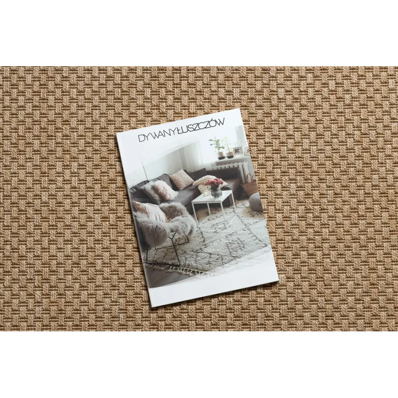 Tapis TIMO 6272 en sisal extérieur beige foncé, élégant et pratique