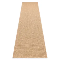 Tapis TIMO 5979 en beige foncé, en sisal, idéal pour l'extérieur