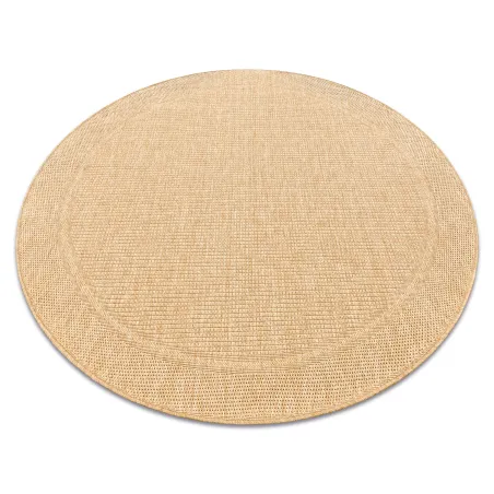 Tapis en sisal TIMO 5979 extérieur beige foncé