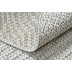 Tapis TIMO 6272, parfait pour le jardin ou la terrasse, en blanc