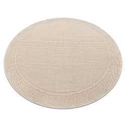 Tapis TIMO 5979 cercle SISAL extérieur beige - PRODUIT DE DEUXIÈME QUALITÉ