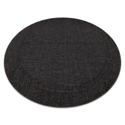 Tapis extérieur noir en sisal, produit de deuxième qualité, idéal pour le jardin
