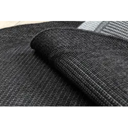 Tapis noir en sisal pour le jardin, idéal pour les familles et les enfants