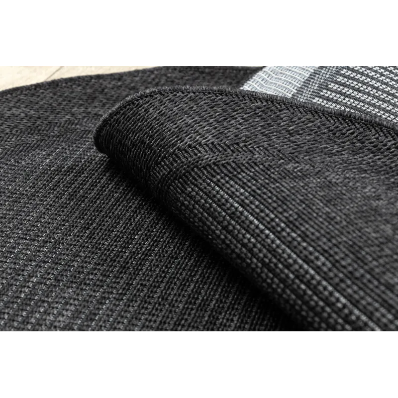 Tapis noir en sisal pour le jardin, idéal pour les familles et les enfants
