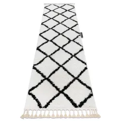 Le tapis, le tapis de couloir BERBERE CROSS blanc - pour la cuisine, l'antichambre, le couloir