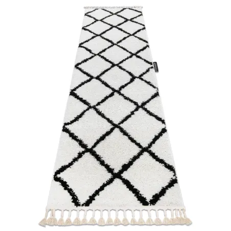 Le tapis BERBER CROSS blanc - tapis moderne pour la cuisine et le couloir
