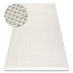 Tapis NANO FH92A Plaine couleur, bouclé, tissé plat blanc - PRODUIT DE DEUXIÈME QUALITÉ