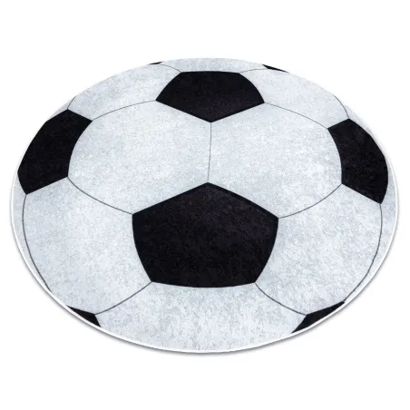Tapis pour enfants en forme de football, antidérapant noir et blanc