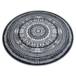 Tapis FUN Napkin serviette rond - noir - 2e CHOIX
