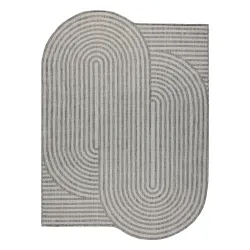 Tapis ORGANIC 2131 Sisal Géométrique Crème / Gris - naturel, moderne forme irrégulière
