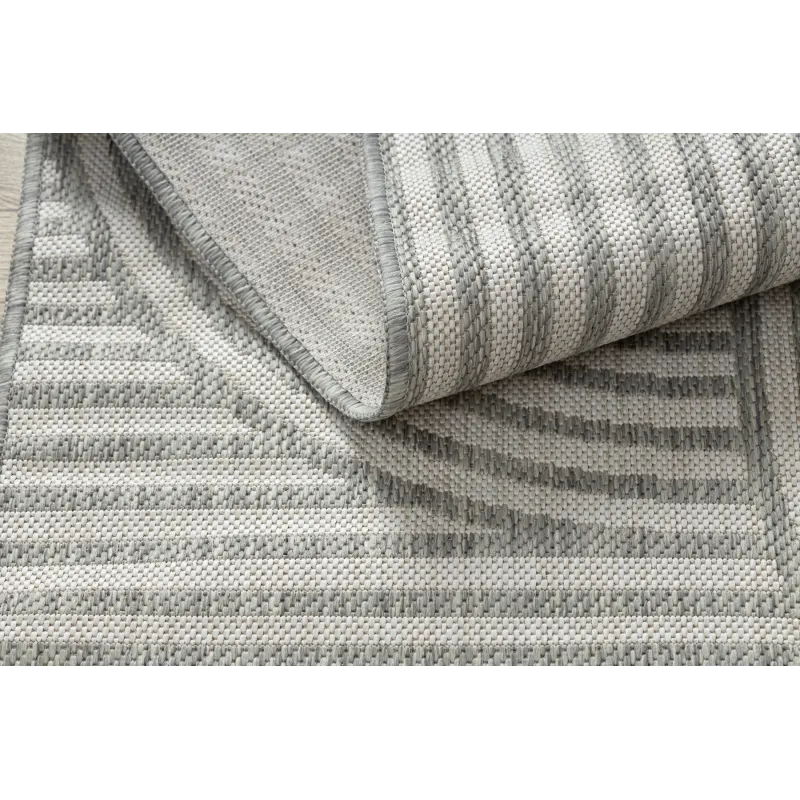 Dywan ORGANIC 2131 sizal Geometryczny ecru / szary - naturalny, nowoczesny nieregularny kształt