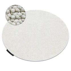 Tapis CASABLANCA LOOP Rond blanc bouclé, doux - 2e CHOIX