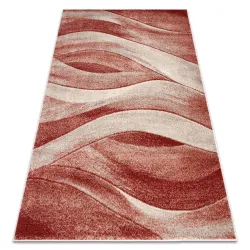 Tapis FUSION 1617 beige / terracotta - Vagues, moderne, abstrait