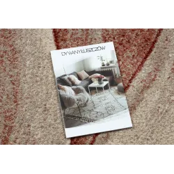 Dywan FUSION 1617 beż / terakota - Fale, nowoczesny, abstrakcyjny