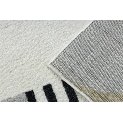 Dywan FUSION 1327 biały / ciemny szary / złoty - Geometryczny, nowoczesny, abstrakcyjny