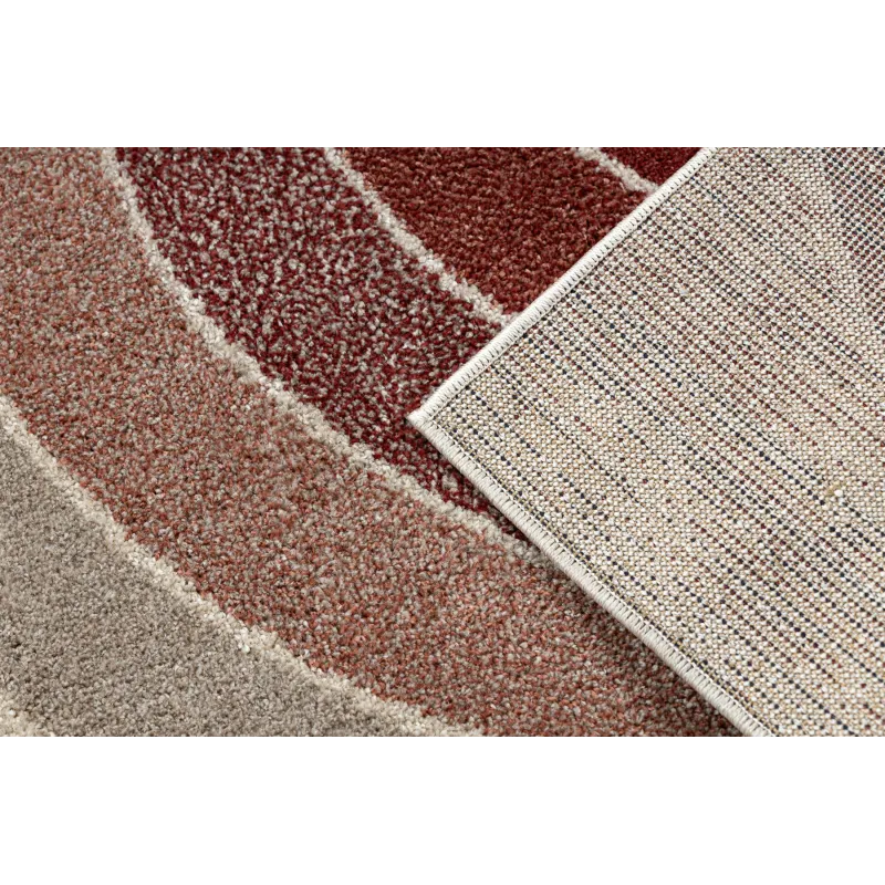 Dywan FUSION 0807 krem / bordo - Geometryczny, nowoczesny, abstrakcyjny