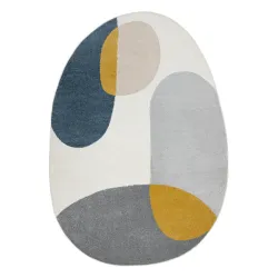 Tapis FUSION 5706 blanc / gris clair / or Forme - Géométrique, moderne, abstrait, irrégulier