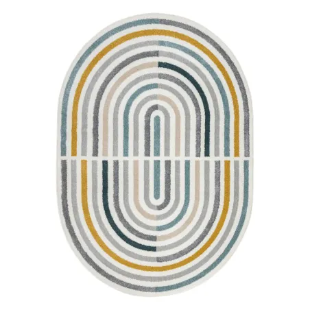 Dywan FUSION 5711 biały / ciemny zielony Shape - Geometryczny, nowoczesny, abstrakcyjny, nieregularny