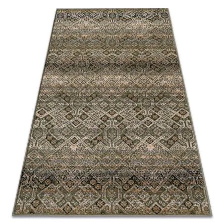 Dywan wełniany NAIN Ornament, kwiaty 1044/51058 zielony / beż