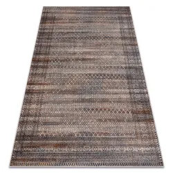 Tapis laine NAIN Cadre, losanges 1277/51655 beige / gris / marron