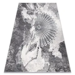Tapis ALLURE 5715 Abstraction - Structuré, élégant, glamour gris clair / blanc