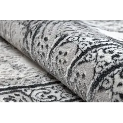 Dywan ALLURE 5715 Abstrakcja - Strukturalny, stylowy, glamour jasnoszary / biały