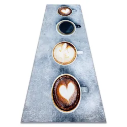 Tapis lavable ANDRE 33300 Café, pour la cuisine, antidérapant - gris / marron