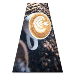 Tapis lavable ANDRE 33210 Café, pour la cuisine, antidérapant - marron