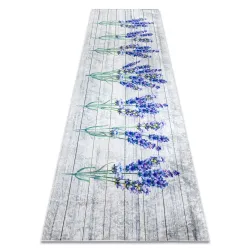 Tapis lavable ANDRE 2716 Lavande antidérapant - gris / violet