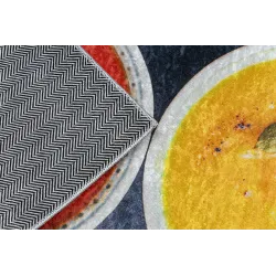 Dywan do prania ANDRE 33290 Sosy do kuchni antypoślizgowy - szary / żółty