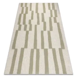 Tapis FLUX 461.109.SA400 Laine OSTA - Géométrique, structurel, Loft Beige / Vert