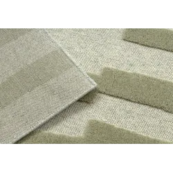 Dywan FLUX 461.109.SA400 wełniany OSTA - Geometryczny, strukturalny, loftowy beż / zielony