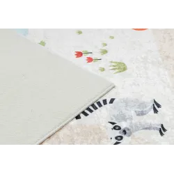 Dywan do prania BAMBINO 1165 Zoo, dla dzieci, antypoślizgowy beż - 2 GATUNEK