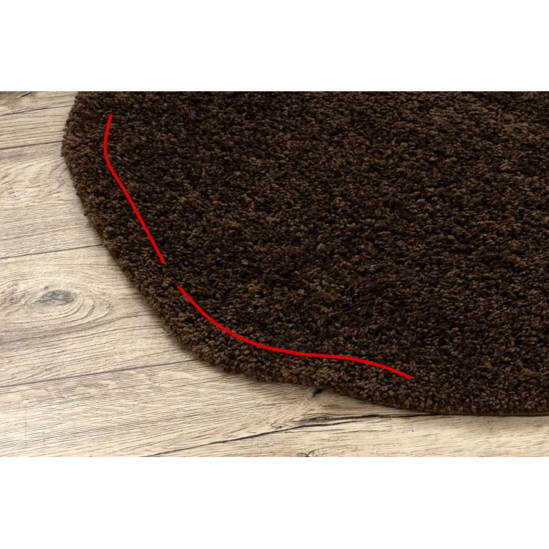 Dywan SOFFI koło shaggy 5cm brązowy - 2 GATUNEK