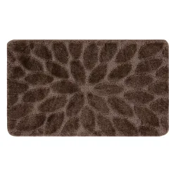 Tapis de salle de bain SUPREME STONES pierres, antidérapant, doux - marron