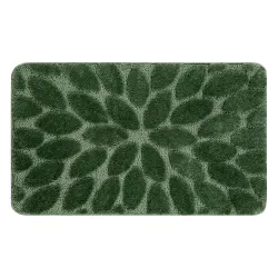 Tapis de salle de bain SUPREME STONES pierres, antidérapant, doux - vert