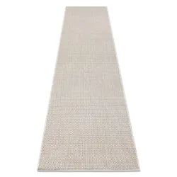 Tapis, couloir EN CORDE SISAL SION A5165A Mélange tissage plat écru / crème