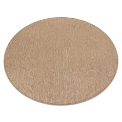 Tapis EN CORDE SISAL SION rond A5165A Mélange tissage plat naturel