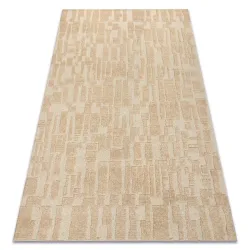 Tapis FLUX 461.133.SA132 Laine OSTA - Géométrique, structuré, Loft Crème / Beige