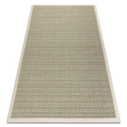 Tapis FLUX 461.139.SA400 laine OSTA - Géométrique, structurel, loft vert / beige