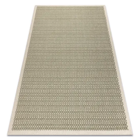 Dywan FLUX 461.139.SA400 wełniany OSTA - Geometryczny, strukturalny, loftowy zielony / beż