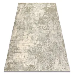 Tapis FLUX 461.121.SA991 mélange laine OSTA - Abstraction, structuré, style loft vert / beige
