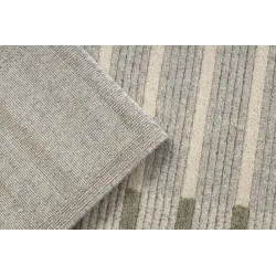 Dywan FLUX 461.124.SA400 wełniany OSTA - Geometryczny, strukturalny, loftowy szary / zielony
