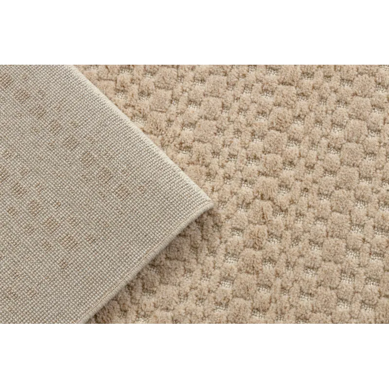 Dywan FLUX 461.139.SA130 wełniany OSTA - Geometryczny, strukturalny, loftowy beż / krem