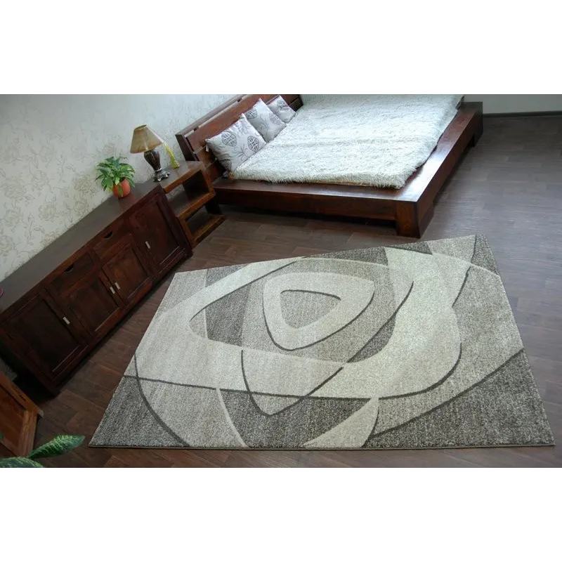 Tapis moderne SHADOW 8594 en gris et beige clair